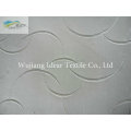 White Embroider PU Leather Fabric/Upholstery Fabric/Faux PU Leather Fabric